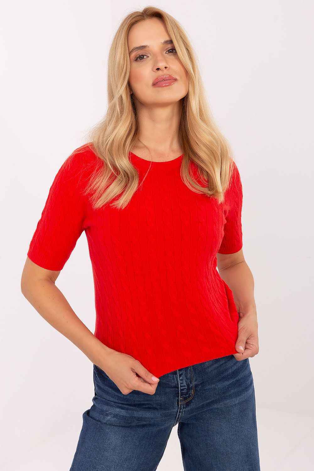 Short sleeve sweater model 216758